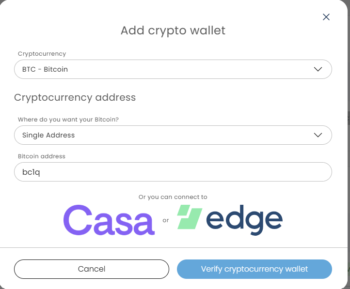 Add BTC